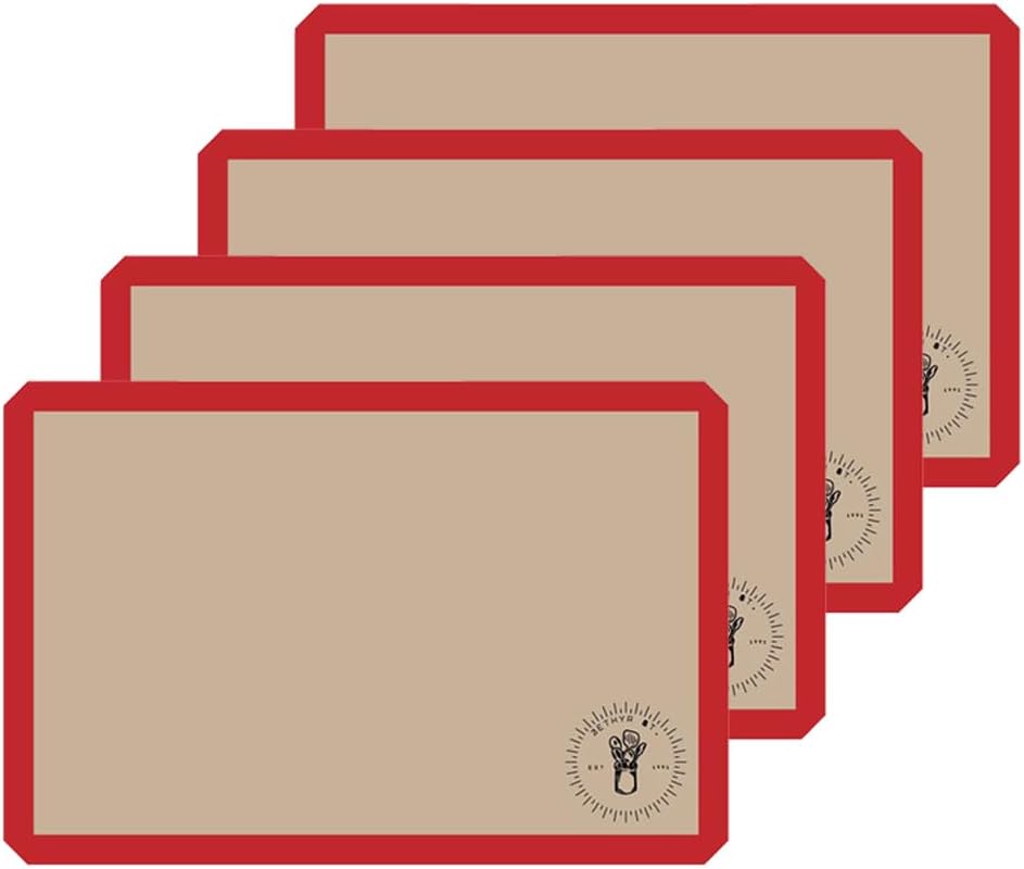 Silicone Baking Mats, Baking Sheet Liners, Pack Of 4, Oven Safe, Half Size (11.5 X 16.5), Non-Stick, Silicone Baking Sheet Liner, Perfect For Baking Macarons Cookies And Cakes