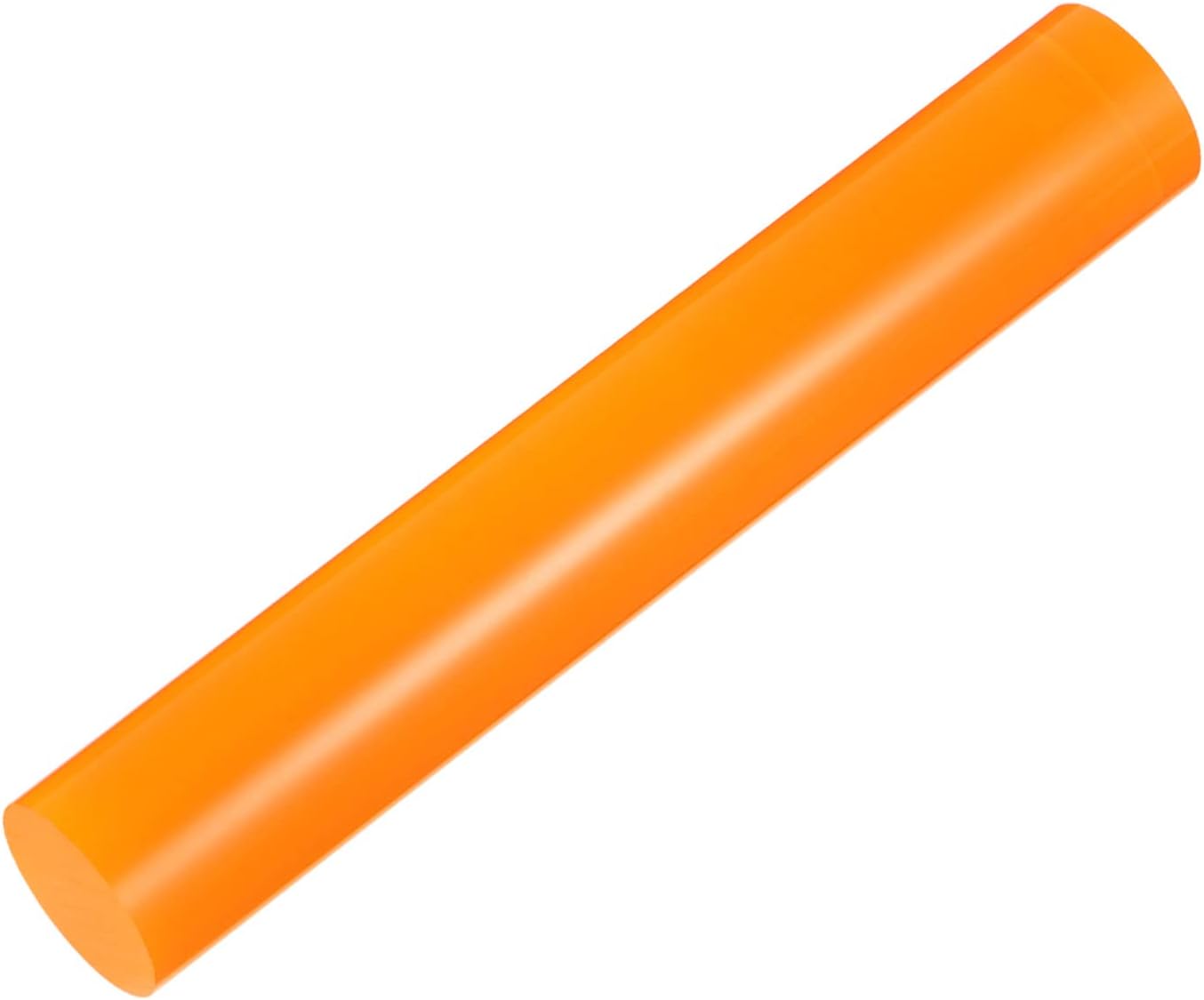 HARFINGTON Acrylic Clay Roller 6 Inch x 1 Inch Solid Non-Stick Plastic Round Tube Roller Polymer Clay Rod Fondant Rolling Pin for Shaping, Sculpting, Modeling DIY Crafts, Orange