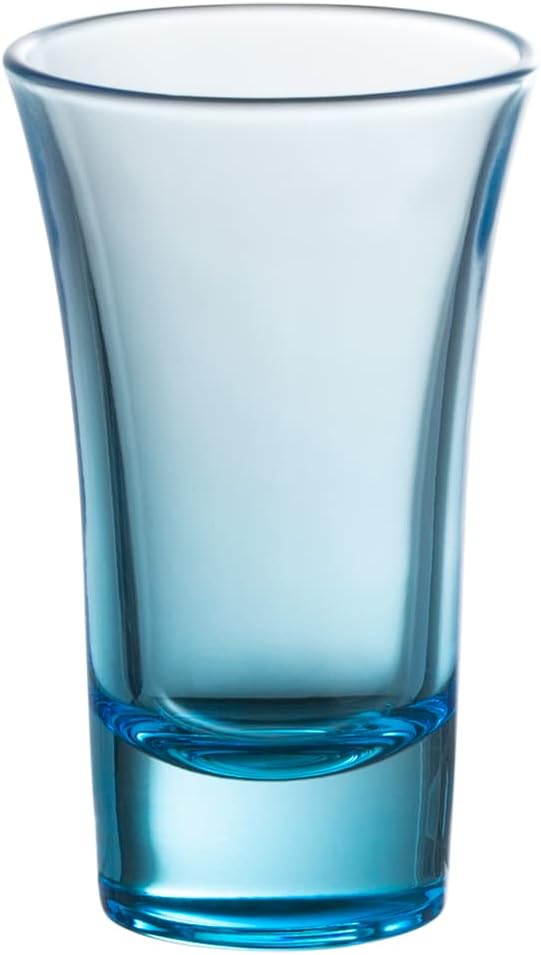 M&N HOME Ombre Blue Shot Glass Set, 2 Oz Set of 6 Colored Shot shot glasses, Whiskey Glasses, Tequila Shot Glasses, Cocktail Glasses, Round Shot Glasses for Vodka, Spirits & Liquor (Gradient Blue)
