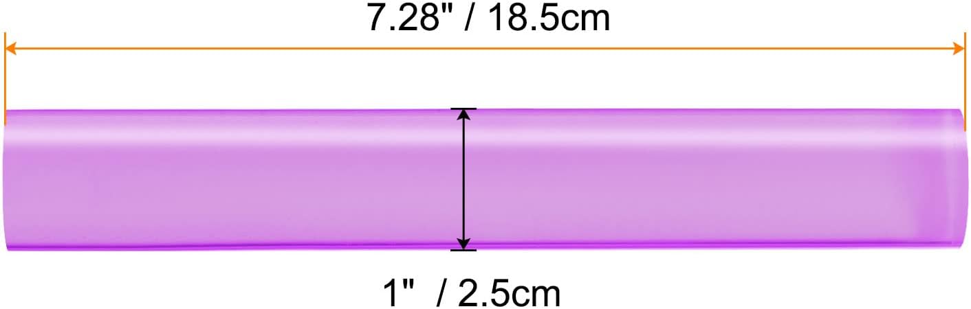 HARFINGTON Acrylic Clay Roller 7.28 Inch x 1 Inch Solid Non-Stick Plastic Round Tube Roller Polymer Clay Rod Fondant Rolling Pin for Shaping, Sculpting, Modeling DIY Crafts, Purple