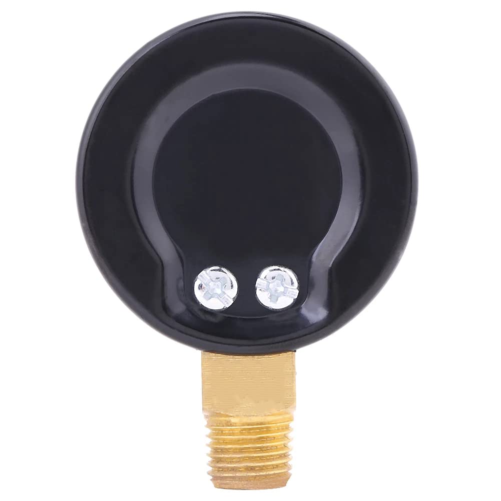 1/4" NPT Pressure Gauge 60Psi Steel Economical All Purpose with Brass Internals 2" Dial Display Bottom Mount