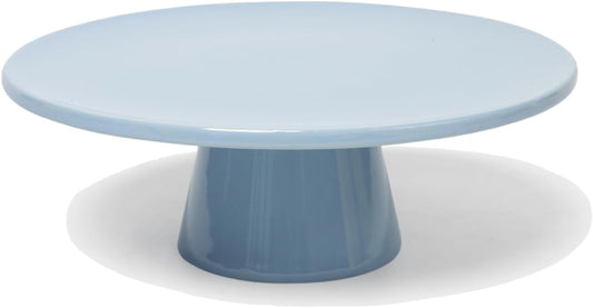 The Cake Stand -10" Ceramic Pedestal Cake Stand with Gloss Finish - Modern Display for Cakes, Cupcakes, Cookies & More - Perfect for Weddings, Birthdays & Baby Showers (Periwinkle)