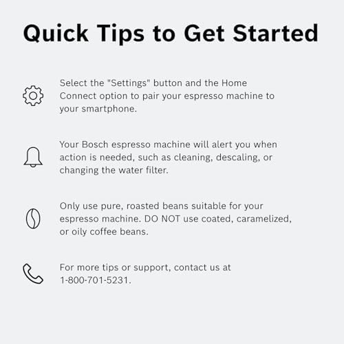 Bosch 800 Series Fully Automatic Espresso and Coffee Machine – 36 Drinks with Coffee World, Cold Brew, Double Cup, Integrated Milk Container, Smart Features, in Silver TQU60307