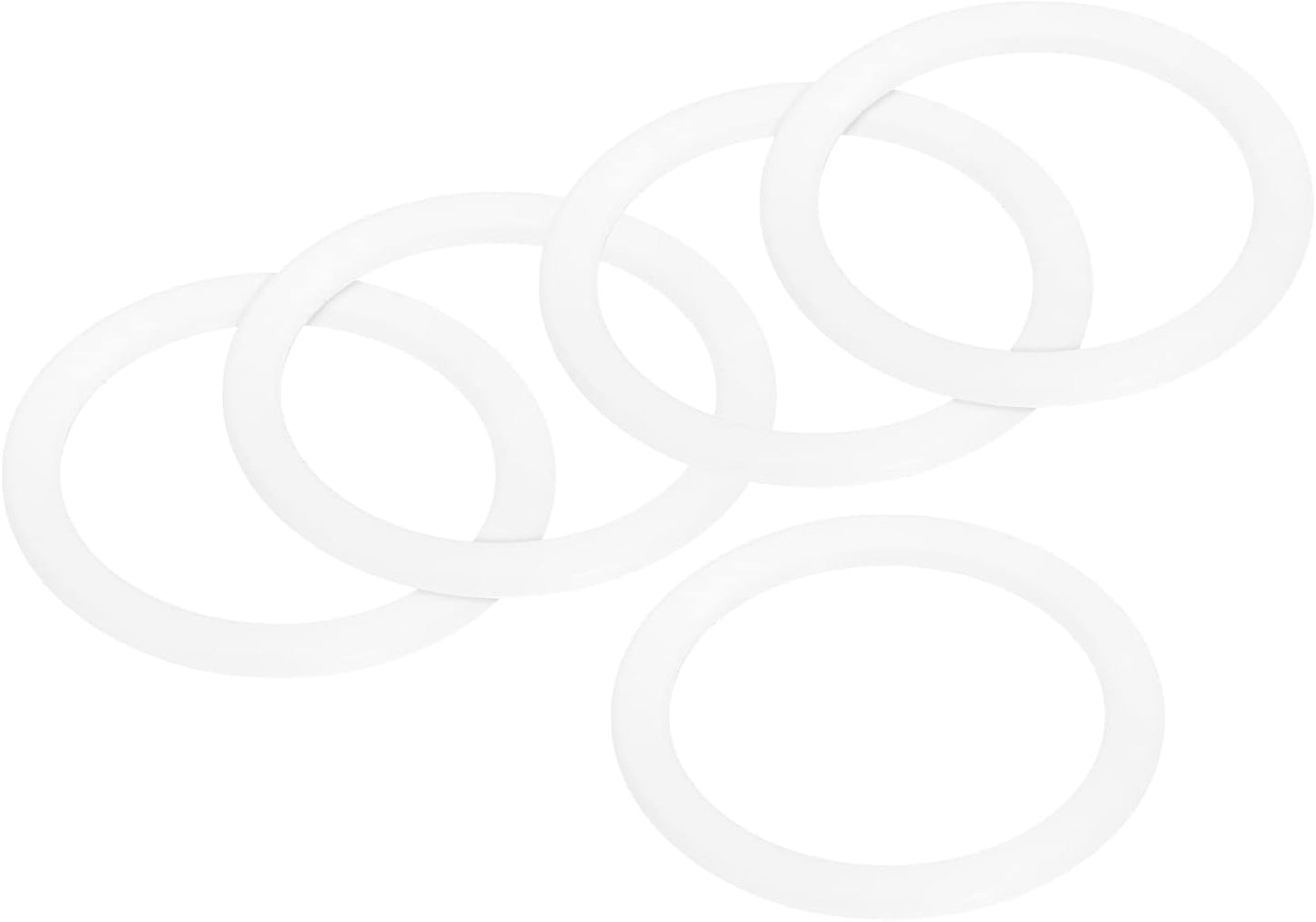 MECCANIXITY Gasket Seal Coffee Maker White Silicone Ring Replacement 50x64x2.5mm for 3-Cup Aluminium Coffee Pot, Pack of 5