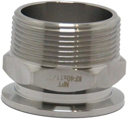 SS304 KF40 NPT Male Adaptor thread 1.5" NW40 KF Male coupling ISO-KF40 X NPT 1.5"