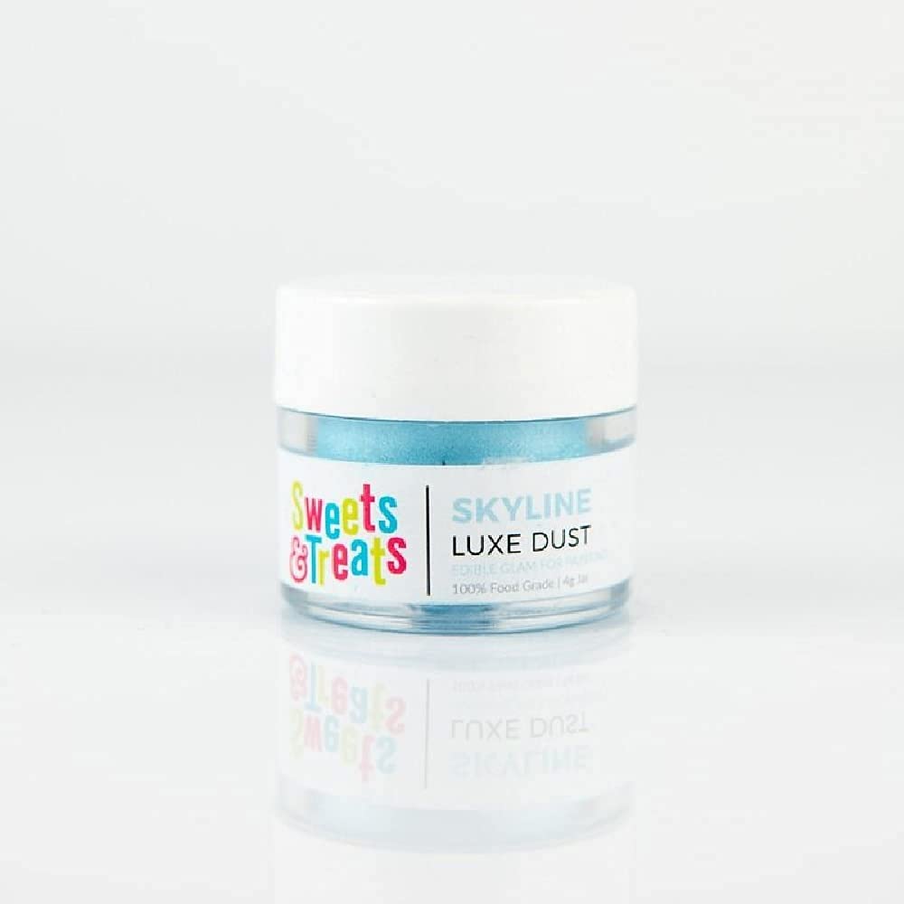 Luster Dust Edible Cake Decorations, Light Blue Edible Dust for Cake Edible Luster Dust for Cupcake Decorations, Cake Drip, Light Blue Edible Paint for Cakes, Edible Shimmer Dust for Drinks