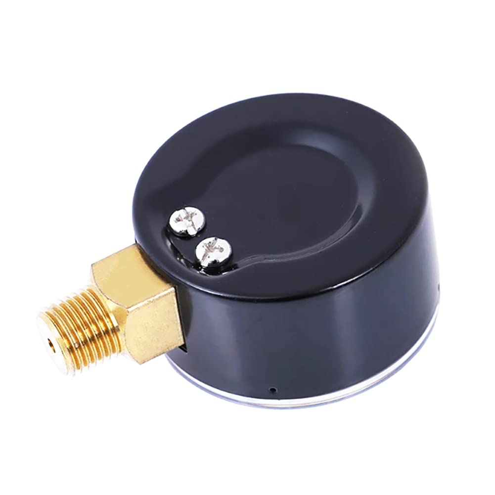 1/8" NPT 200Psi Steel Economical All Purpose Pressure Gauge with Brass Internals 1.5" Dial Display Bottom Mount
