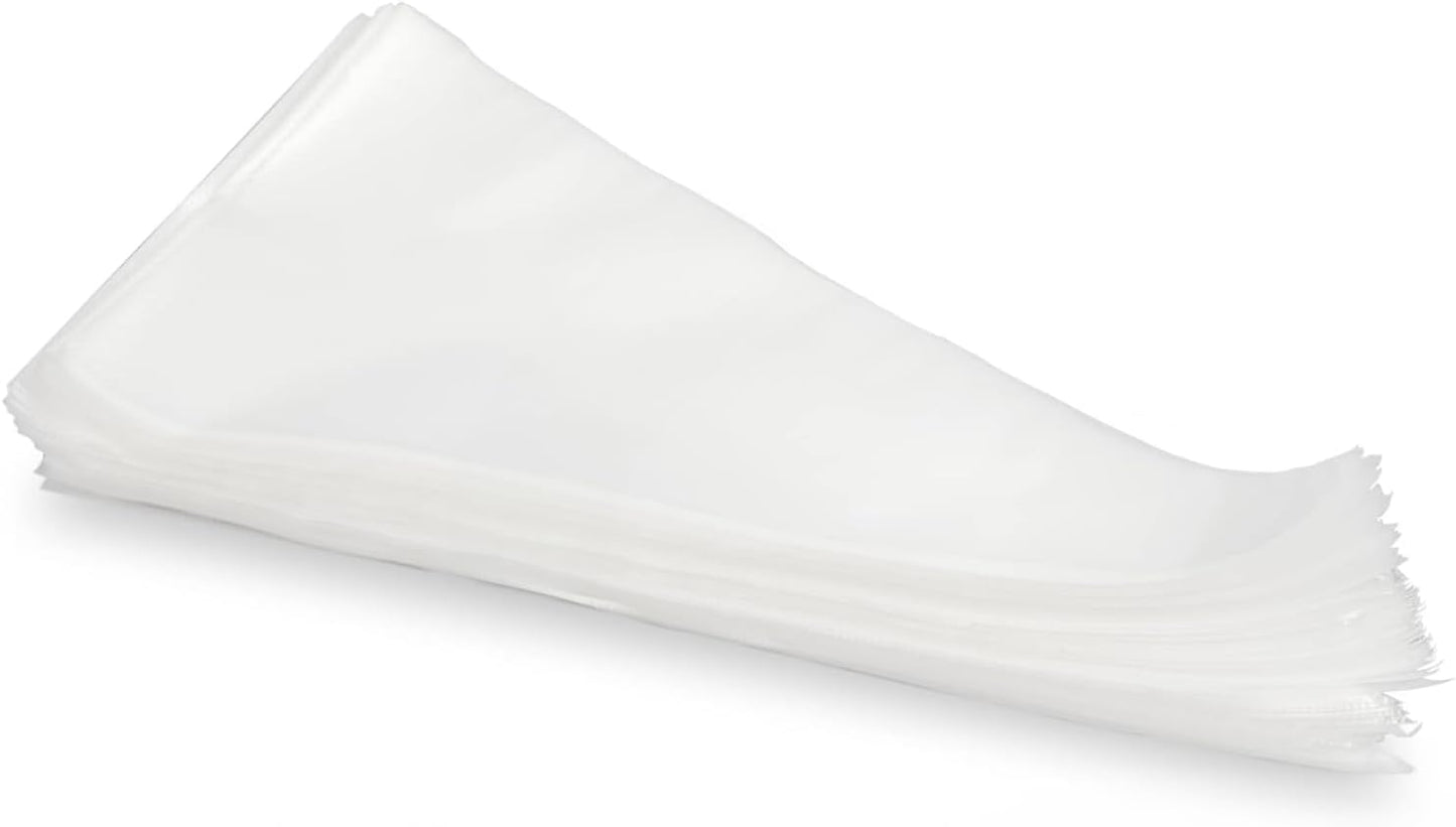 Prestee 100 Anti Burst Disposable 12 Inch Piping Bags - Strong Tipless Icing Bags for Pastry, Cake Decorating and Cookies - Food Safe Clear Frosting Bags for Baking - Cookie Decorating Tool