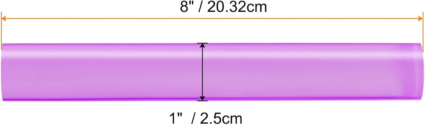 HARFINGTON Acrylic Clay Roller 8 Inch x 1 Inch Solid Non-Stick Plastic Round Tube Roller Polymer Clay Rod Fondant Rolling Pin for Shaping, Sculpting, Modeling DIY Crafts, Purple