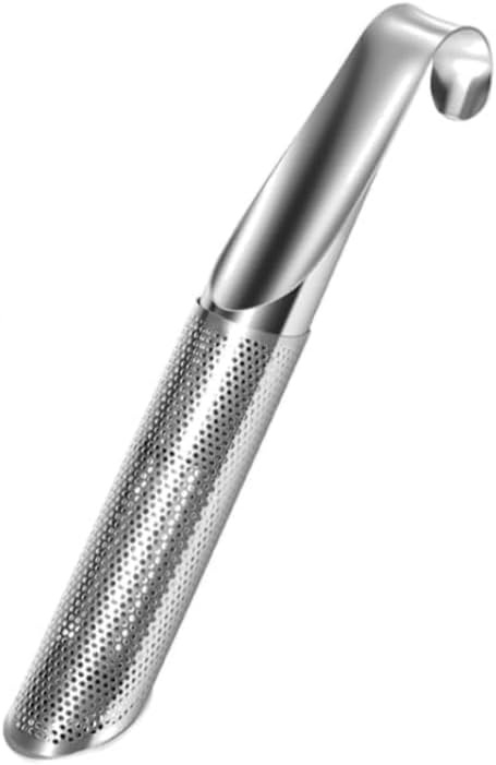 Stainless Steel Tea Diffuser, 2025 New Tea Artifact Creative Pipe Tea Infuser Mesh Strainer with Hanging Hook Handle, Universal Fine Holes Tea Interval Diffuser for Loose Tea Leaf Coffee Etc (1)