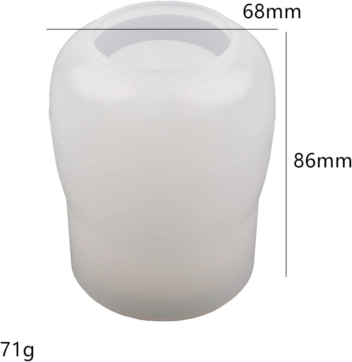 Silicone Jar Mold - Multi-Purpose Soap, Candle, Coffee Cup & Resin Mold