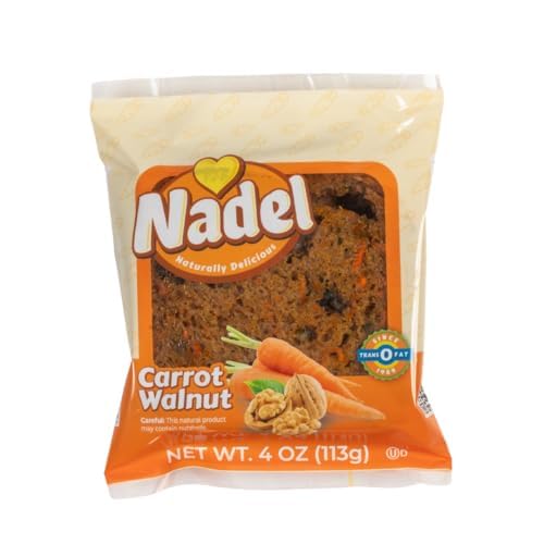 Nadel - NATURALLY DELICIOUS CARROT CAKE Slices, 12 Pack, Sweet Breads & Cakes Back to School lunch snack, breakfast bar