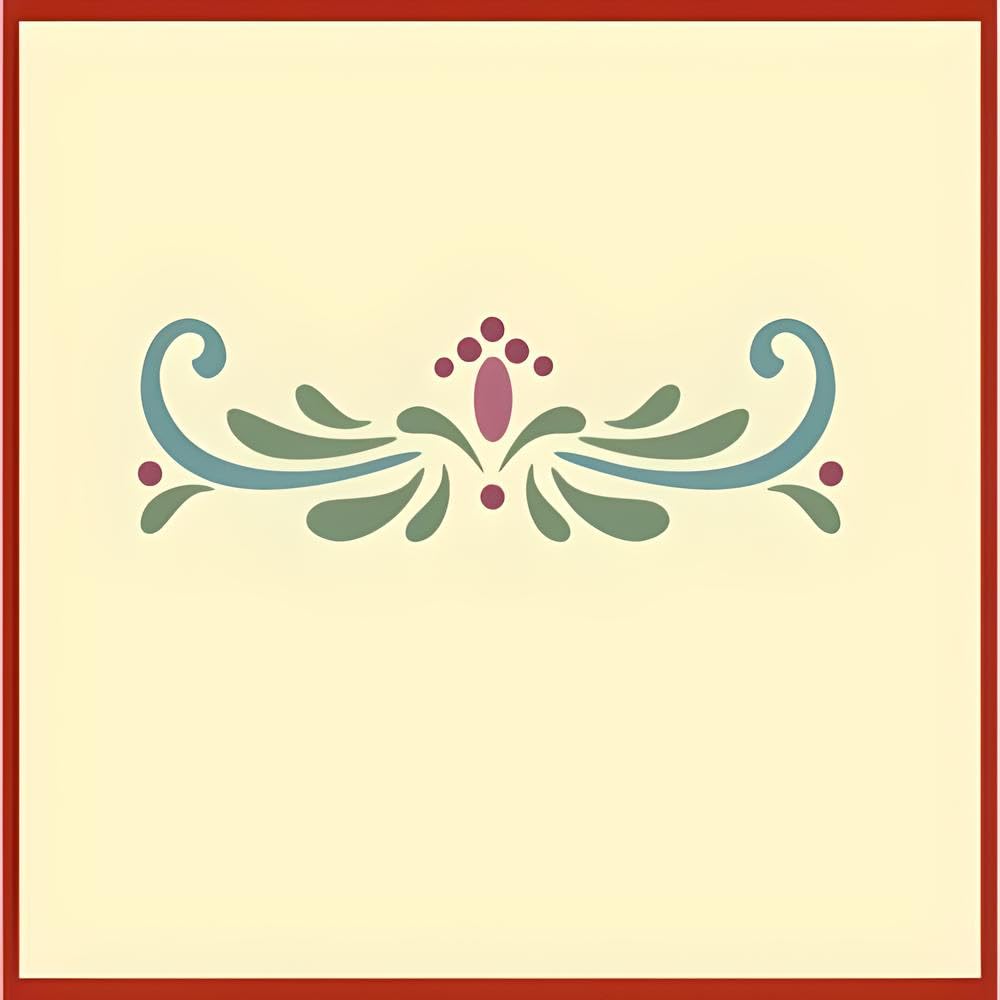 Rosemaling Patterns 24, 26, 27, 29 and 30 Stencils - Set of 5 Motifs - 4" x 1.5" each - Rose-painting - Scandinavian decorative folk painting - Mylar plastic stencil - The Artful Stencil