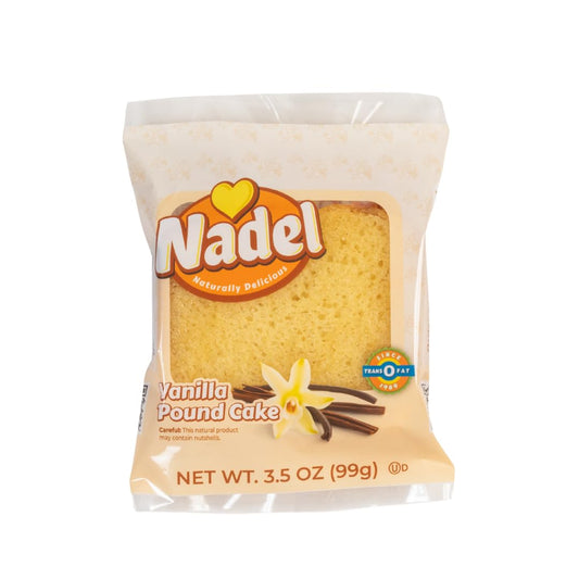 Nadel - NATURALLY DELICIOUS Sweet Breads & Cakes POUND CAKE Slices, 24 Pack, Back to School lunch snack, breakfast bar, cake slices