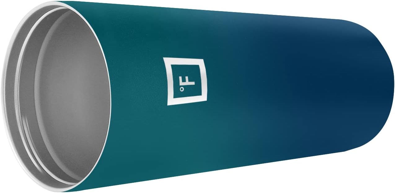 IRON °FLASK Classic Tumbler - Vacuum Insulated Stainless Steel Water Bottle, Double Walled, Drinking Cup, Insulated Travel Mug (Dark Night, 24 oz Solid Lid)