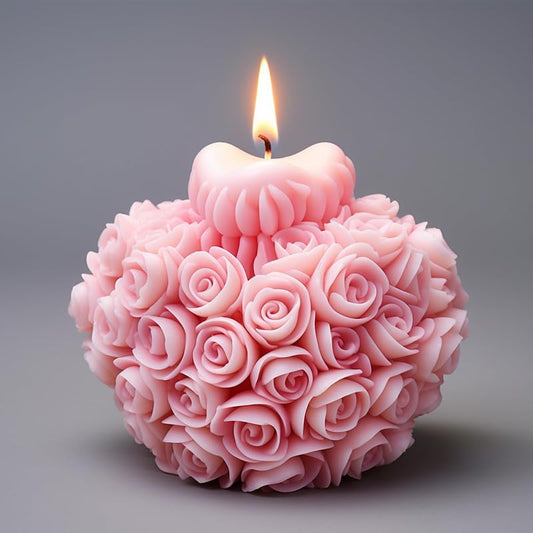 Rose Flower Heart Peony Resin Casting - Resin Casting Silicone Molds for Home Decor & Candle Making Wave Spiral Mold