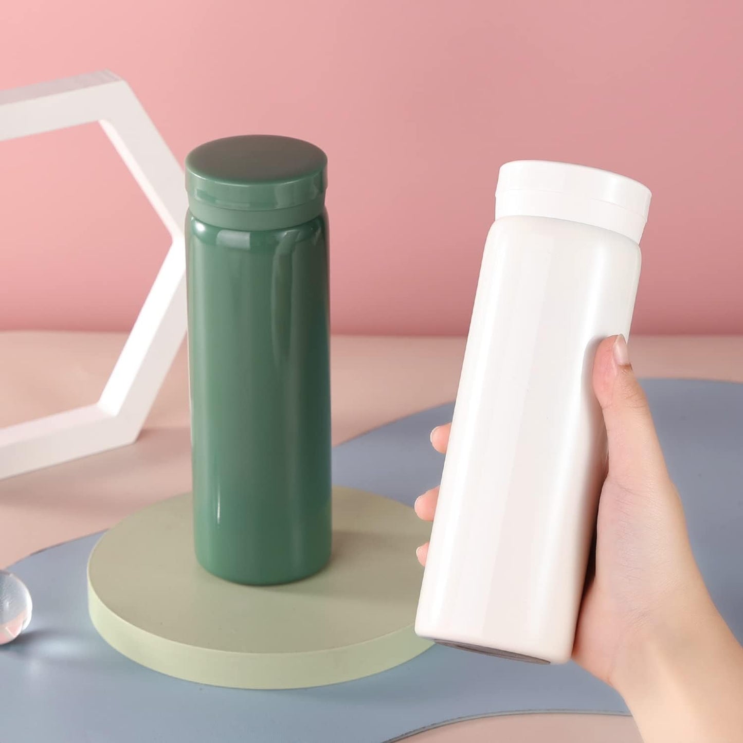 10oz Mini Water Bottle Stainless Steel Thermos Small Flask - Insulated Vacuum, Leak Proof, Keeps Drinks Hot/Cold - Ideal for Coffee, Tea, Water