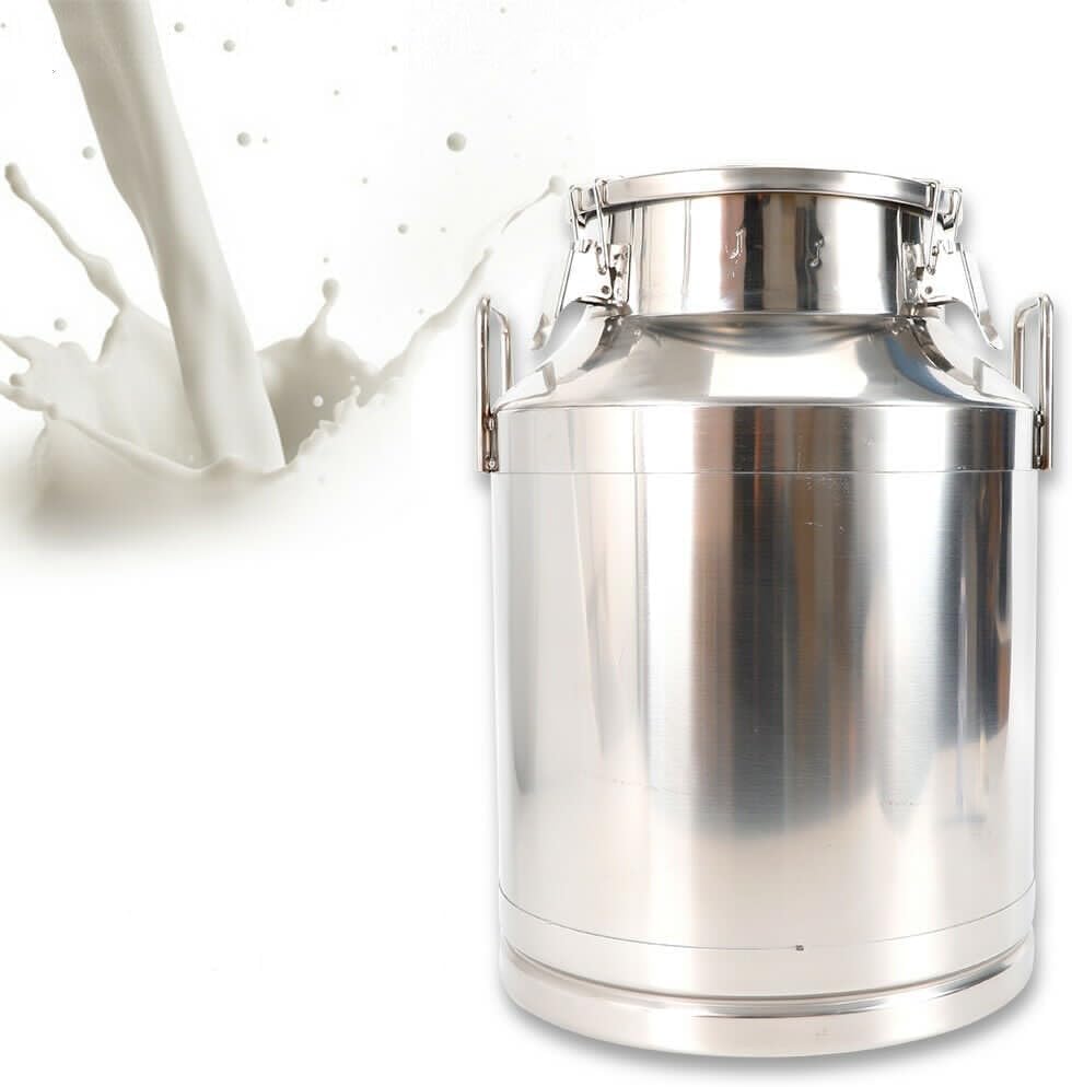 1MM Thickened Stainless Steel Milk Can Large Liquid Container Storage,Stainless Steel Milk Bucket With Sealing Lid and Carry Handle,for Wine, Oil Storage Transport (50L/13.2Gal)
