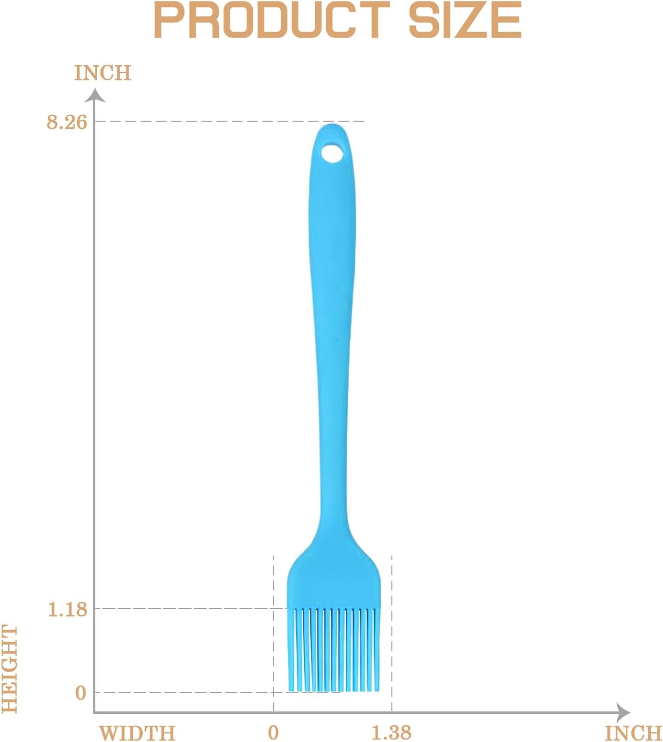 Silicone Basting Pastry Brush, Heat Resistant Silicone Brush Set for Cooking, One-Piece Design Oil Brush, Prefect of Baking, BBQ, Spreading Oil, Butter, Grilling and Marinade, Dishwasher Safe