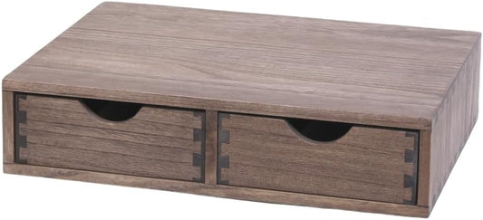 Coffee Pods Storage Drawer Holder for Capsules - Multi Functional Desk Organizer Drawers For K cups Coffee Maker Brew - Kitchen Mini Wooden Box Chest Sideboard Counter Organization CF1D2C Dark