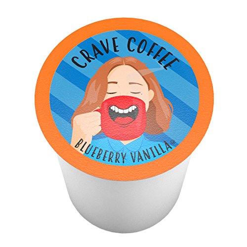 Crave Beverages Flavored Coffee Pods Compatible with 2 K-Cup Brewers, Blueberry Vanilla, 40 Count