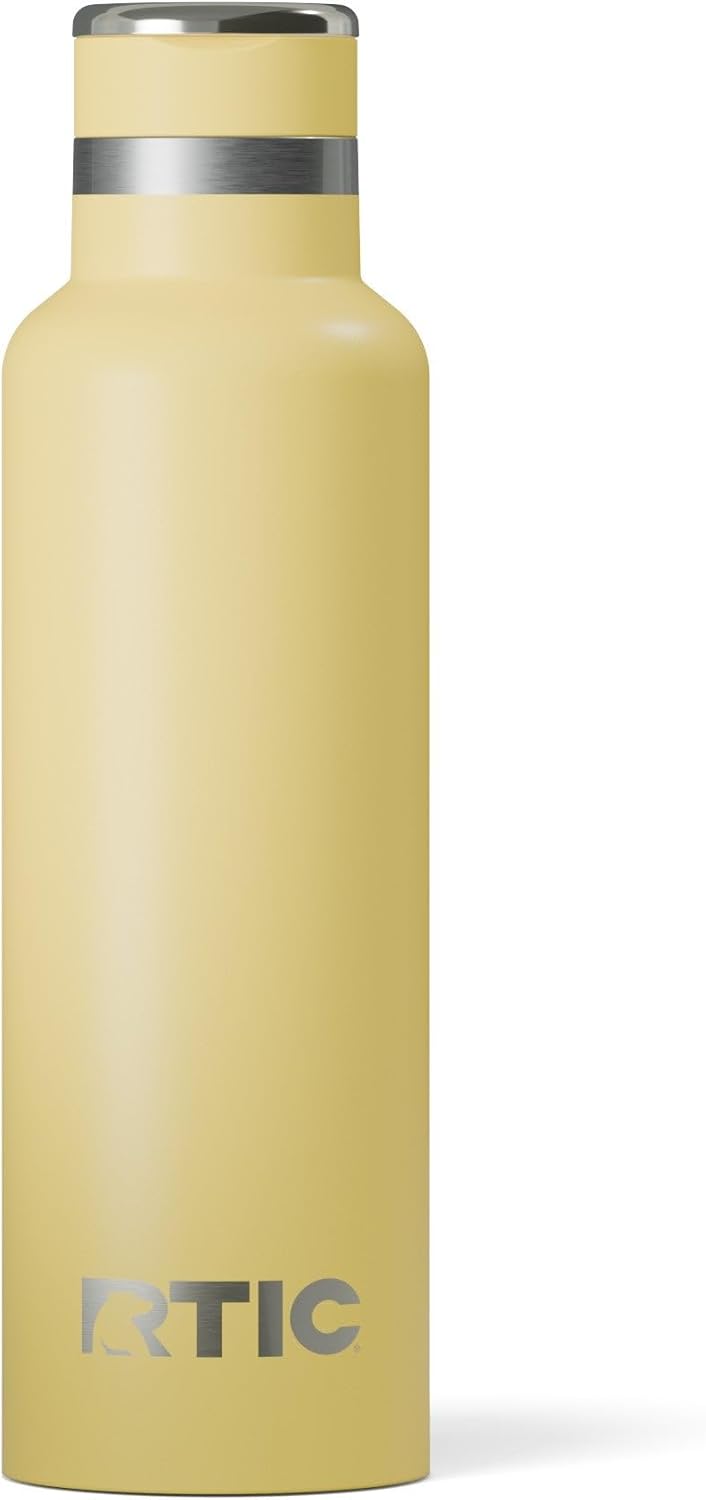 RTIC 20oz Journey Bottle Metal Stainless Steel Vacuum Insulated, BPA Free, Reusable, for Water, Hot and Cold Drinks, Travel, Sports, Camping, Sunlight