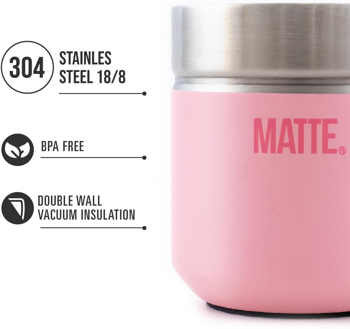 Matte 6.5 oz Yerba Mate Gourd and Bombilla Set - Includes DS Pro Box - BPA Free Yerba Mate Set Kit with Mate Straw, Elegant Design, Non-Slip Base (Pink)