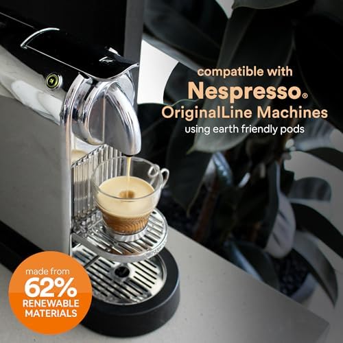WOKEN COFFEE Compostable Nespresso Pods - Arabica Light Roast Italian Espresso Coffee Capsules Compatible With Nespresso Coffee Machine (100 Pod Count, 10 Boxes)
