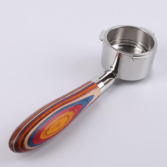 51mm Bottomless Portafilter 3 Ears Compatible with CASABREWS Espresso Machine CM5418, 3700Essential, 3700Gense | Color Wood Fire Phoenix Handle