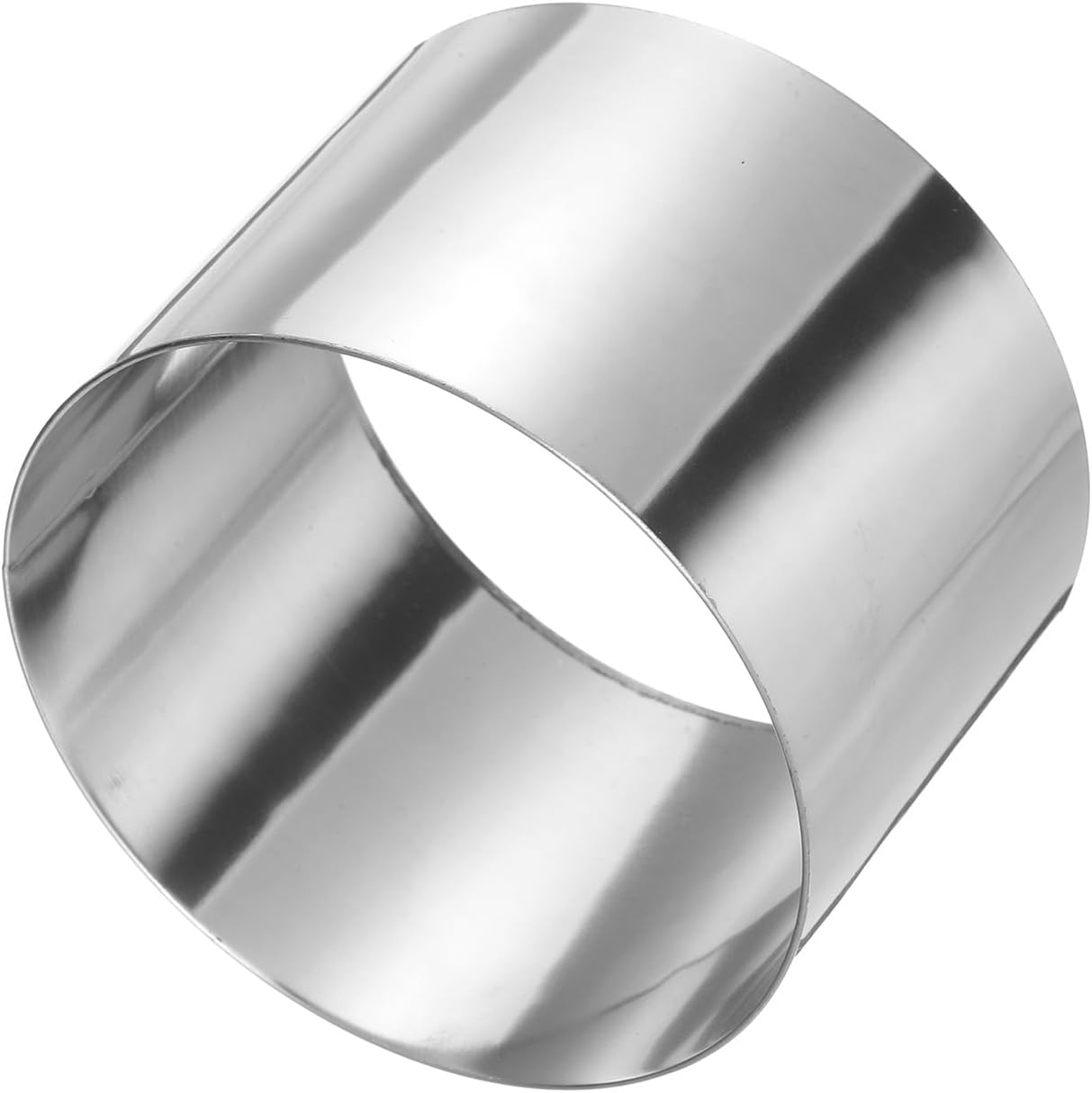 HARFINGTON Round Cake Ring 5 x 2.75 Inch Seamless Stainless Steel Pastry Mousse Dessert Ring Mirror Coating for Baking Cooking Making Tool
