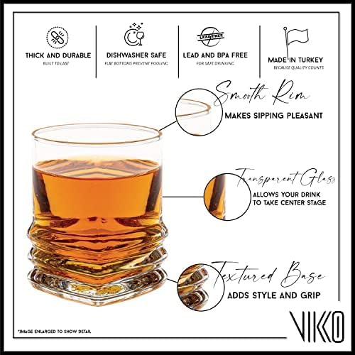 Vikko Shot Glasses, 2.75 Ounce Shot Glass Set of 6 Small Liquor and Spirit Glasses, Durable Tequila Shot Glasses For Alcohol and Espresso Shots