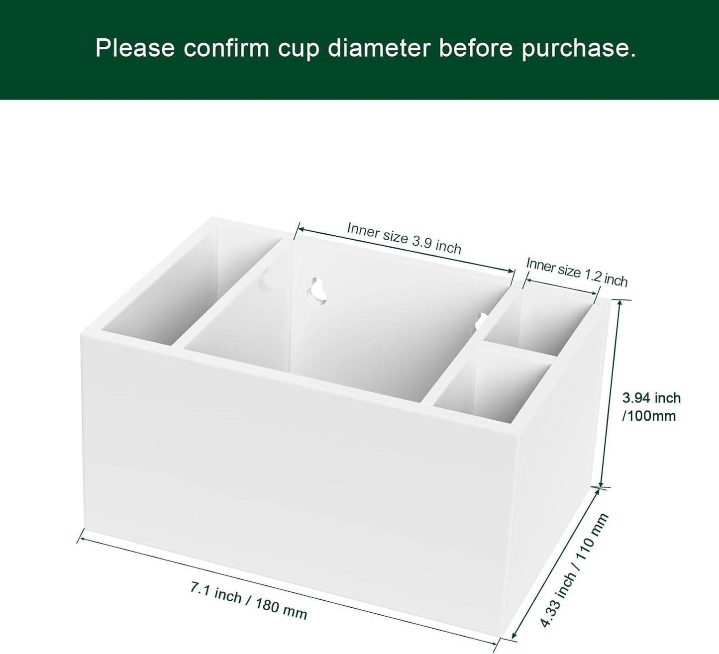 Cup Holder with Marker Slot, Party Cup Dispenser Acrylic Cup Organizer Mark Your Cup and Drink Up Caddy Modern Bar Counter Decor, White