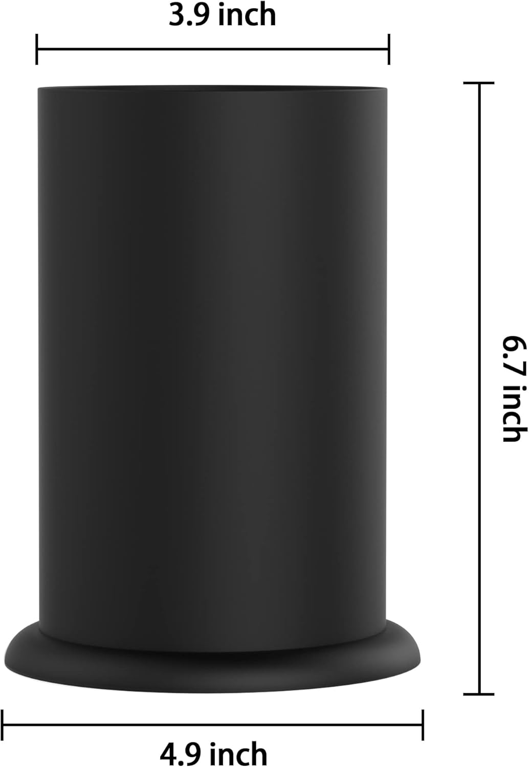 MyLifeUNIT Straw Holder Dispenser, Stainless Steel Kitchen Utensil Organizer 6.7" x 4.9", Black