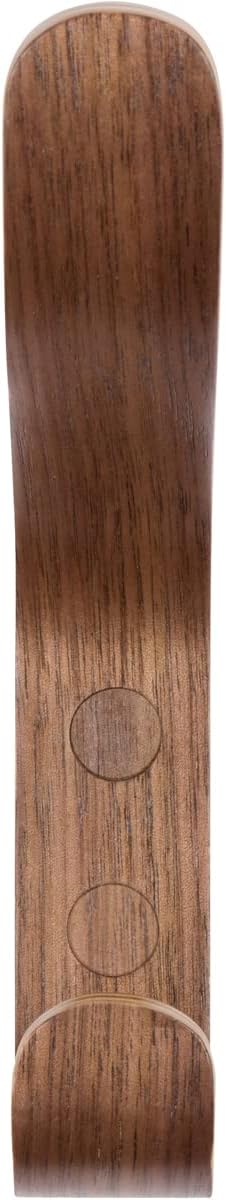 Plywood Wall Hooks Set of 4 Wood Coat Hooks Hanging Clothes Hats Robes Towels Walnut Wooden