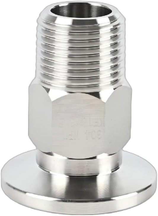 SS304 KF16 NPT Male Adaptor thread 3/8" NW16 KF Male coupling ISO-KF16 X NPT 3/8"