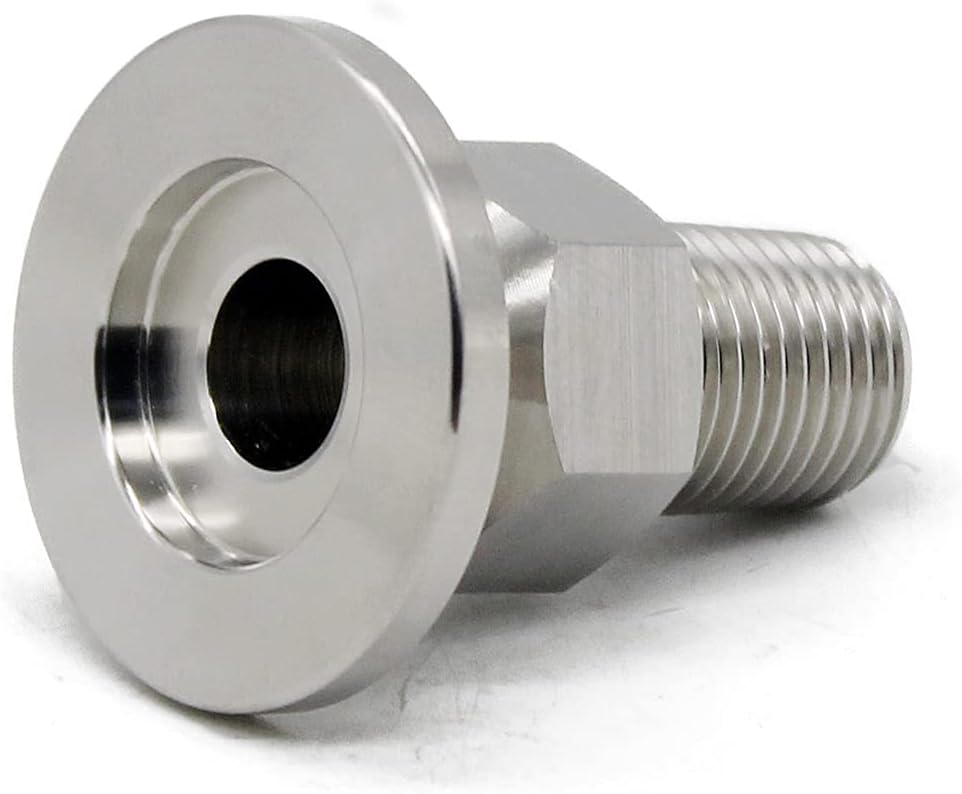 SS304 KF16 NPT Male Adaptor thread 1/4" NW16 KF Male coupling ISO-KF16 X NPT 1/4"