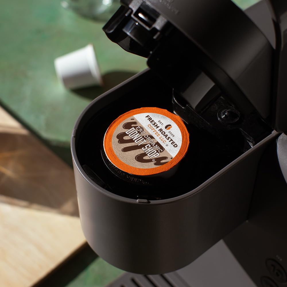 Fresh Roasted Coffee, Organic Donut Shop | USDA Organic, Kosher | Medium Roast 24 Pods for K-Cup Brewers