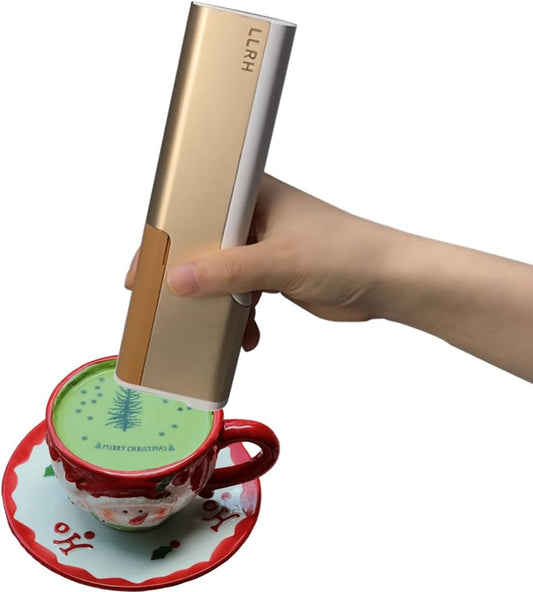 LLRH Latte Art Food Printpen DIY Image for Coffee Beer Cocktails Macaron Cookie, Bluetooth, for Home, Small Shops (DarkGreen)