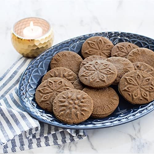 Nordic Ware Starry Night Cast Cookie Stamps, 3-inch rounds, Silver