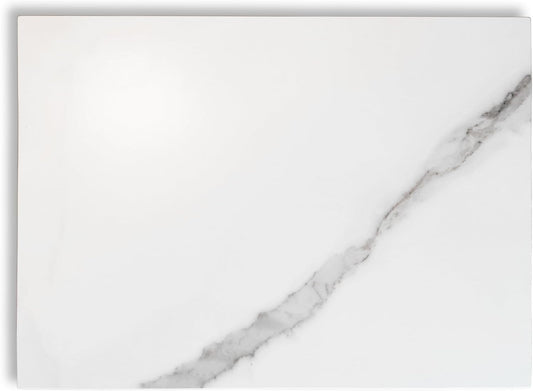 Multi-Purpose Pastry Marble Design Stone Tray Cutting Board Slab With Non-Slip Feet,Stone Cheese Pastry Board,Marble Serving Tray, Easy To Clean(16" x 12") (XR902, 16 * 12)