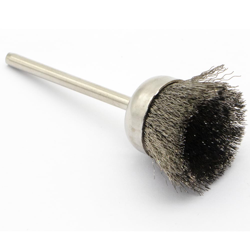 20PCS Wire Brushes - Metal Rust Removal, Polishing, Cleaning - 25mm Diameter, 3mm Shaft - Removes Burrs, Dust, and Oxide Layer - Handles Rough Surfaces - Designed for Industrial and DIY Enthusiasts