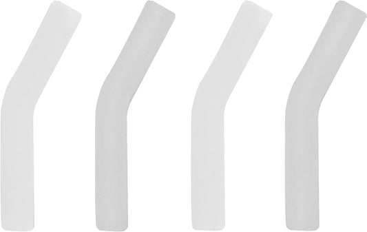 Zibtes-4PCS Silicone Straw Tips- Food Grade Rubber Metal Straws Tips Covers Only Fit for 1/3 Inch Wide(8MM Outdiameter) Stainless Steel Straw-White
