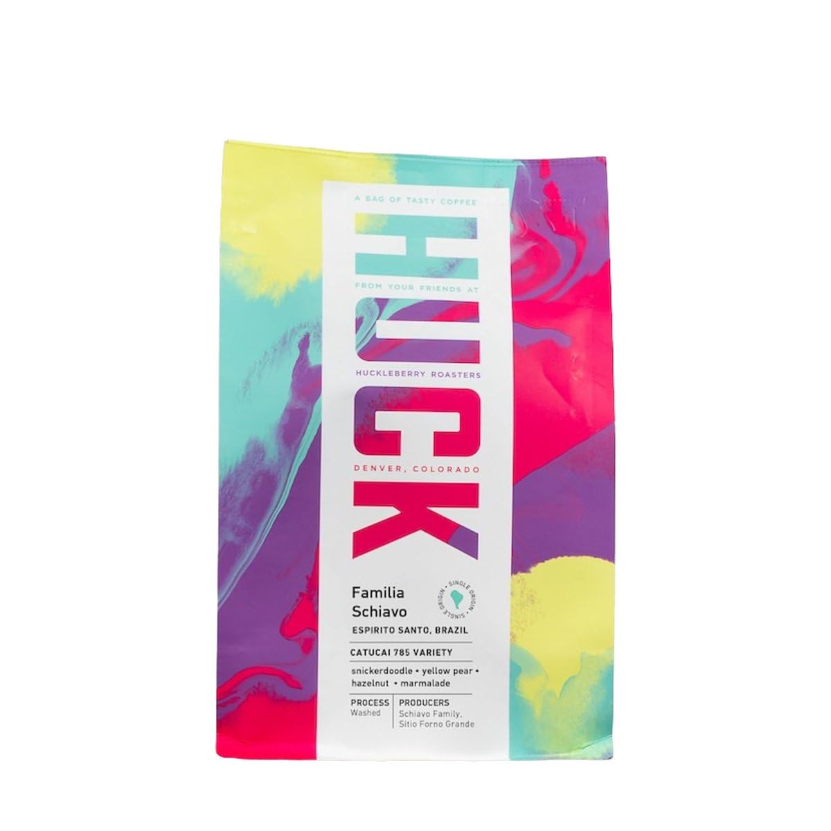 Brazil Familia Schiavo - Roasted by Huckleberry Roasters - Whole Bean Coffee - 12 Ounce Bag