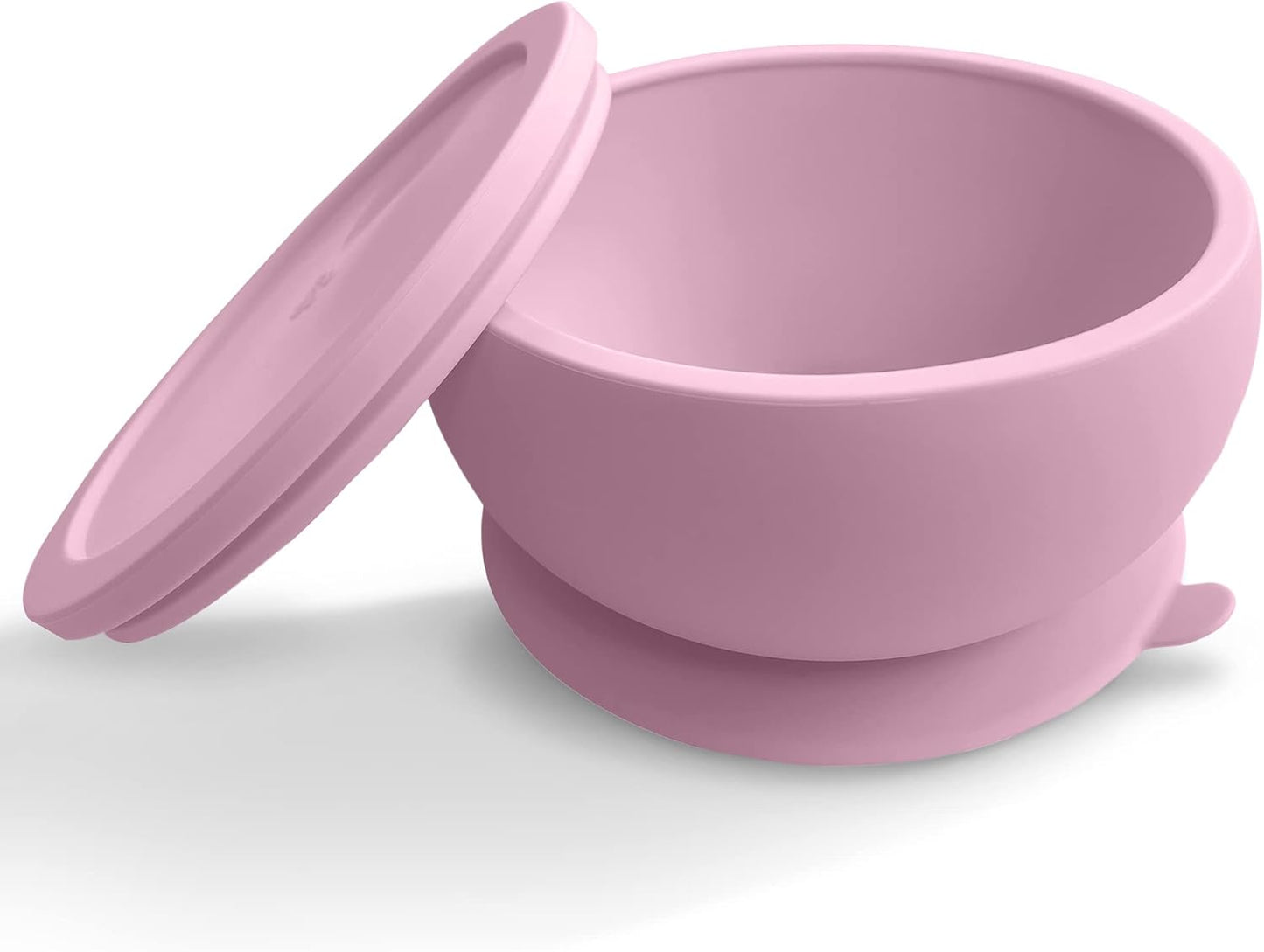 Octopod Silicone Baby Suction Bowl W/Lid - Toddler & Baby Bowls, Baby Food Containers, Spill Proof Bowls For Toddlers, Suction Baby Bowls W/Lids, Food Grade Silicone Bowls For Babies (Lavander Pink)