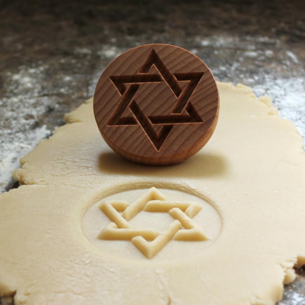 Wood Cookie Stamp, 2.5 Inch (Star of David CS-089)