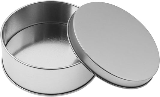 Metal Empty Boxes, Tin Boxes with Lid,Small Silver Tin Boxes,Stackable Organizer Containers,8PCS Storage Tin for Home Outdoor Active Storage Containers