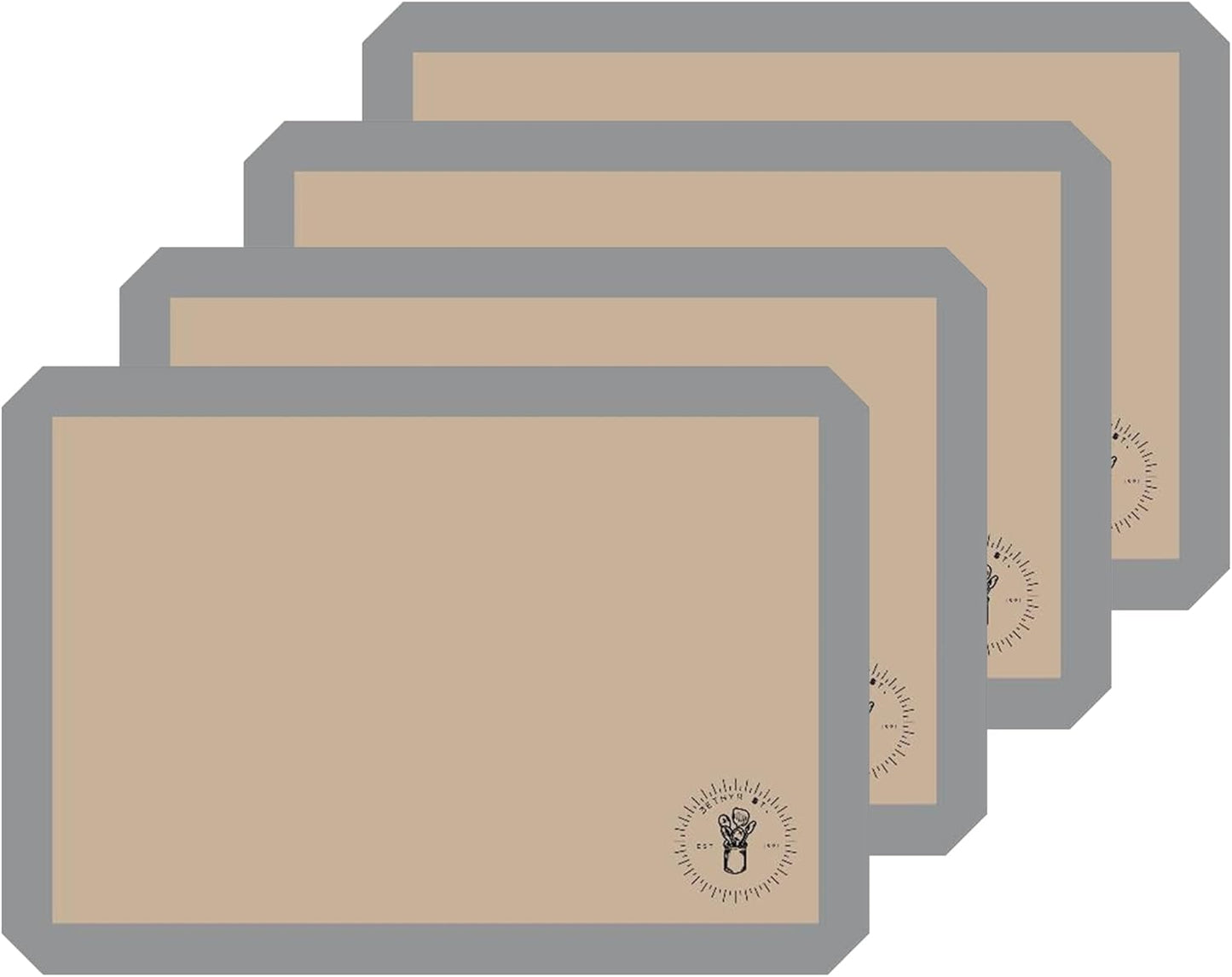 Silicone Baking Mats, Half Size Baking Sheet Liners, Pack Of 4, Oven Safe, (11.5 X 16.5), Non-Stick, Silicone Baking Sheet Liner, Perfect For Baking Macarons Cookies And Cakes