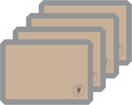 Silicone Baking Mats, Half Size Baking Sheet Liners, Pack Of 4, Oven Safe, (11.5 X 16.5), Non-Stick, Silicone Baking Sheet Liner, Perfect For Baking Macarons Cookies And Cakes