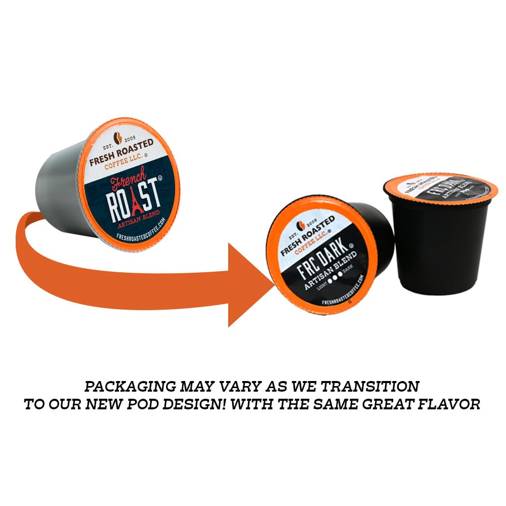 Fresh Roasted Coffee, Dark Guatemala Huehuetenango, Dark Roast, 24 Pods for K Cup Brewers