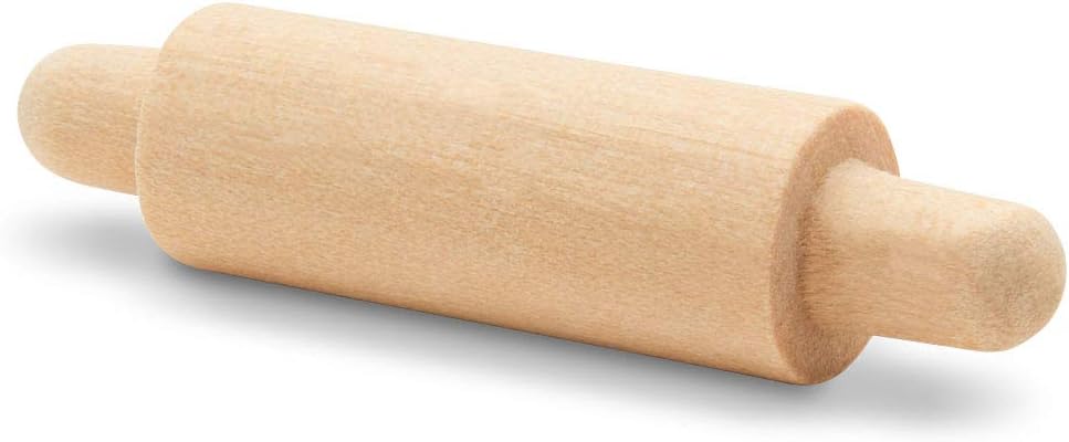 Wooden Mini Rolling Pin, 1-5/8 inches, Pack of 100, Perfect for Scrapbook Projects, Miniatures, Party Decor, and Crafts, by Woodpeckers